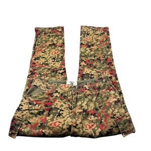 Staple Brown Red Camo Utility Cargo Men's Pant Size 32x31